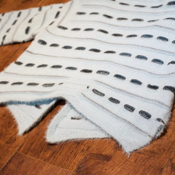 Vintage unqiue fuzzy and mesh cardigan - Picture 6 of 7